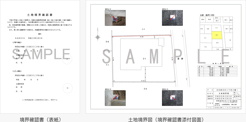 作成図書：境界確認書